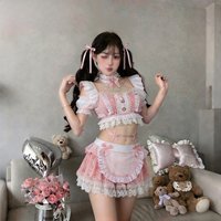 Japanese Milk Maid Cosplay Outfit, Macron Colored Maid, Sweet and Pure Desire, Beautiful Girl Cosplay Set