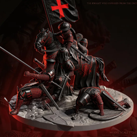 The height of man 25mm 50mm Knight Resin Soldier Kit White mold self-assembly TD-7787/3D