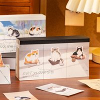 90 Pcs Cute Pet Memo Pads INS Daily Junk Journal Scrapbooking Cards Retro Office Stationery Paper Material Background Decoration