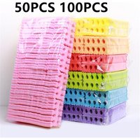 50/100pcs Pink Sponge Finger Toe Separators Nail Polish Feet Care Toe Separators Manicure Pedicure Nail Art Tool Bulk Wholesale