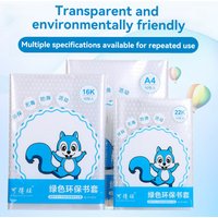 10PC-A4/16K Transparent Book Cover Protector High Transparency PP Material Adjustable and Reusable School Stationery for Student