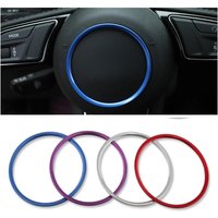 Car Steering Wheel Trim Cover For Audi A4 S4 Avant B9 A3 S3 8V 8Y Q2 A5 S5 2017-2022 Decorative Sticker Accessories