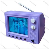 For Mini Small TV Can Watch Can Play 1 Miniature Scene Retro 2.4 Inch Handheld Can Be Plugged Into U Disk