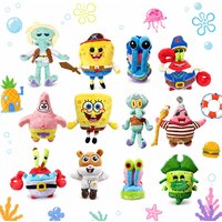 Classic Anime Plushie Doll S-pong-e-bob Squarepants Patrick Star Squidward Eugene Krabs Gary Kawaii Cartoon Stuffed Plush Toy