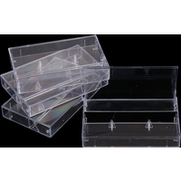 【Y31】() 10Pcs 2025 New Transparent Plastic Recording Blank Cassette Case Audio Storage Box Transparent Dustproof Box