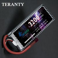 1-2Pcs TERANTY 3200mAh 60C Lipo Battery 2S 7.4V SoftCase Battery RC Lipo Battery with T/XT60 Plug for RC Car Helicopter Airplane