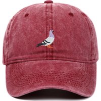 Baseball cap suitable for all seasons, pigeon embroidery pattern, men's and women's daily casual fashion, outdoor sun protection