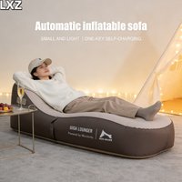 One Click Automatic Inflatable Lounge Chair, Lightweight Inflatable Sofa for Travel - USB Rechargeable, Outdoor Camping Sofa Bed