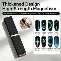 Ribbon Cat Eye Nail Art Magnetic Stick for Gel Nail Polish French Starry Glass Bead Effect Cat Eye Magnet Manicure DIY Tool