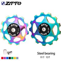 AliExpress ZTTO 11T 13T MTB Bicycle Rear Derailleur Jockey Wheel Steel Bearing Pulley AL7075 CNC Road Bike Guide Roller Idler 4mm 5mm 6mm