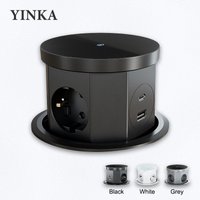 YINKA – prise de levage de Table Pop-Up, prise USB type-c, prise ue, Charge sans fil 15W, prise de levage cachée pour bureau
