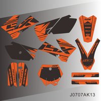 Dla KTM SX85 SX 85 2006 2007 2008 2009 2010 2011 2012 Pełne naklejki graficzne Naklejki motocyklowe Tło Niestandardowy numer Nazwa