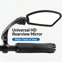 Bike Mirror Rotatable Universal Cycling Handlebar Rear View Mirrors Adjustable Wide Angle Mirror Bicycle Accessories
