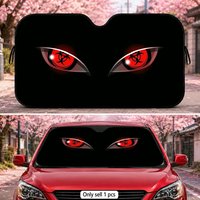 Anime Eyes Sun Visor Car Front Window Windshield Sunshade Five-Layer Aluminum Foil UV Protector Heat Shield