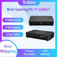 11th Gen NUC PC i7 1165G7 1135G7 Gaming Mini PC Windows11 Desktop Computer Linux DDR4 NVMe SSD DP HDMI Type-C 4K Display WiFi