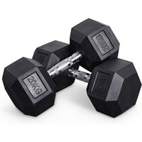 High Quality Hexagonal Rubber Coated 5lb/2.5KG Increasing Gym Fitness Equipment Dumbells Hex Dumbbell Set