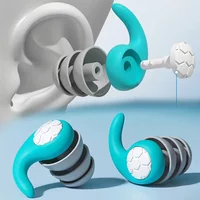 1 Pair Soft Silicone Earplugs - Noise Canceling, Waterproof, Comfortable Fit, for Sleep, Swimming, Creating a Silent Environment