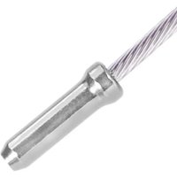 bicycle brake sliders cable points to aluminum brake line front chain shifter inside wire end cap tip crimped MTB bike accessor