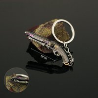 6cm Mini Gun Model Keychain Model Jewelry Metal Pendant Key Chain Chaveiro Bag Car Key Holders Gift For Kids Men