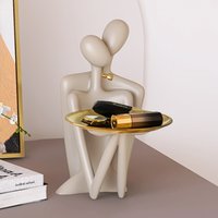 Nordic Abstract Figure Figurine Porch Key Storage Tray Living Room TV Cabinet Desktop Art Ornaments Home Decoration Accessories