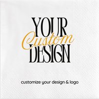 Custom Pape Napkins Personalized Wedding Napkins of Your Design for Business Cocktail Party Baby Shower Birthday Hen Party Deco image 4