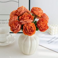 Artificial Flowers Silk Peony Home Office Vase Decoration Outdoor Garden Valentine's Day Wedding Bridal Wreath Bouquet DIY Gifts
