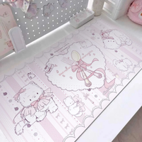 Cute Pink Kitten Pu Leather Mousepad Office Desk Mat Mouse Pad Computer Speed Type Carpet Mat Player Laptop Keyboard Cartoon