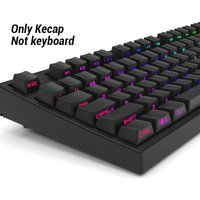 Letter Drive Black White Miami PBT Double Shot 135 Side-lit Shine Through Translucent Backlit keycaps For MX Mechanical Keyboard