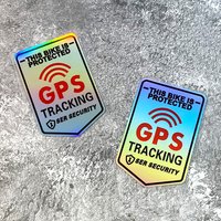 1PC Reflective Laser GPS TRACKING Bicycle Stickers Waterproof for Road Bike Frame Top Tube Vinyl Decals Security Warning Decor