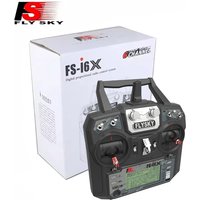 Nadajnik Flysky FS-i6X I6X 2.4GHz z odbiornikiem FS-iA6B / FS-iA10B do modeli RC, helikopterów stałopłatowych, dronów wyścigowych FPV