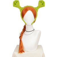 Halloween Masquerade Girls Adult Women Princess Fiona Cosplay Synthetic Wig or Fancy Fairy Accessories Shrek Green Ear