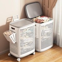 Large Size Home Use Dirty Clothes Basket Laundry Hamper Storage Basket Toy Bucket Miscellaneous Basket Plastic Material