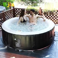 New Design 180cm Round Shape Outdoor Massage Whirlpool 4-6 Person Garden Leisure Inflatable Jacuzzi Spa Hot Tub for Sale/Rental