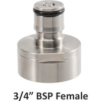 Ball Lock Gas 3/4" BSP Female Adapter Stainless Steel 304 Convert a Keg Coupler to Ball Lock Homebrew Craft Beer Dispenser
