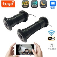 New Tuya 5G Wifi Door Eye Hole HD 3MP Night vision Wide Angle FishEye CCTV Network Mini Peephole Door Mic Audio Camera P2P ONVIF