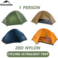 Naturehike Camping Ultralight Tent Travel 1Person Cycling Tents 20D Nylon Waterproof Portable Backpacking Tent Camp Hiking Tent
