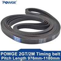 POWGE 2GT 2M Timing Belt Lp=976 994 1000 1040 1068 1078 1086 1100 1110 1136 1140 1142 1144 1150 1164 1180 Width 6/9mm Rubber