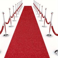 Sparkling Red Long Striped Carpet, Wedding Christmas Thanksgiving Outdoor Runway Long Carpet, Romantic Wedding Hallway Carpet