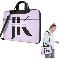 Jeon Jungkook Logo Laptop Bag Shockproof Case Computer Bag 13 14 15.6 Inch Crossbody Notebook Pouch For Macbook Pro Air