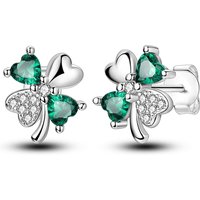925 Sterling Silver Earrings Women Lucky Four Leaf Clover Stud Earring For Anniversary Wedding Jewelry Gifts