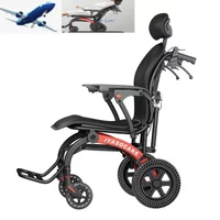 Ultra-Light Travel Wheelchair 10 Lbs Luxury Memory Foam Elderly Foldable FAA-Approved for Easy Air Travel