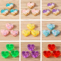 10pcs Cute Colorful Love Heart Charms Pendants for Jewelry Making Women Fashion Earrings Necklaces Bracelets DIY Crafts Supplies