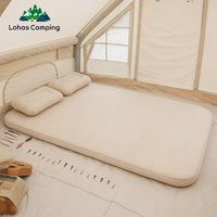 Lohascamping double Self-inflating Mattress Thick 10cm Compact Folding Camping Sleeping Bed Pad 1-2 Person Air Mat floor Tent