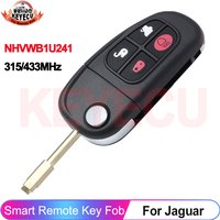 KEYECU For Jaguar X-Type S-Type 1999-2009 XJ XJR XJ8 2002-2008 Auto 4D60 Chip 315MHz 433MHz NHVWB1U241 Flip 4 Buttons Remote Key