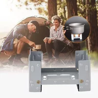1 Pcs Outdoor Mini Foldable Solid Fuel Wax Stove Portable Camping Lightweight Picnic Stove Camping Equipment Multitool