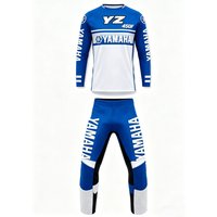 Summer Yamaha Fashion Trend Blue and White Long Sleeved Pants Set for Men Women Sun Protection Motorcycle Riding Sportswear