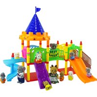 Forest Family 1:12 Reindeer Bunny Animals Amusement Park Dollhouse Miniature Furniture Slide Ladder DIY City Park For Girl Gifts