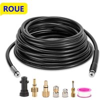 Sewer Drain Cleaning Hose Pipe Cleaning Kit with Adapter for Karcher K2-K7 Bosch Parkside Pressure Washer Nozzle Car Wash Hoses