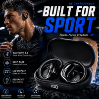 Wireless Headphones Bluetooth Headphones 5.4 Earphones True with Mic Button Control Noise Reduction Earhooks Waterproof Headset