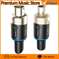 JOYO MW-1 Wireless Microphone System 5.8GHz XLR Mic Converter Wireless Microphone Transmitter Receiver for Live Interview/Studio